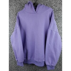 EFAN Womens Hoodies Oversized Sweatshirts Pullover Fleece Sweater Lilac Sz Large